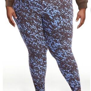 Terra & Sky Black and Blue Abstract Leggings